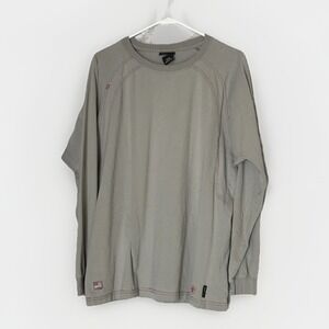 Ariat FR Flame Resistant Work Shirt Gray Mens XL Long Sleeve CAT 2 2112